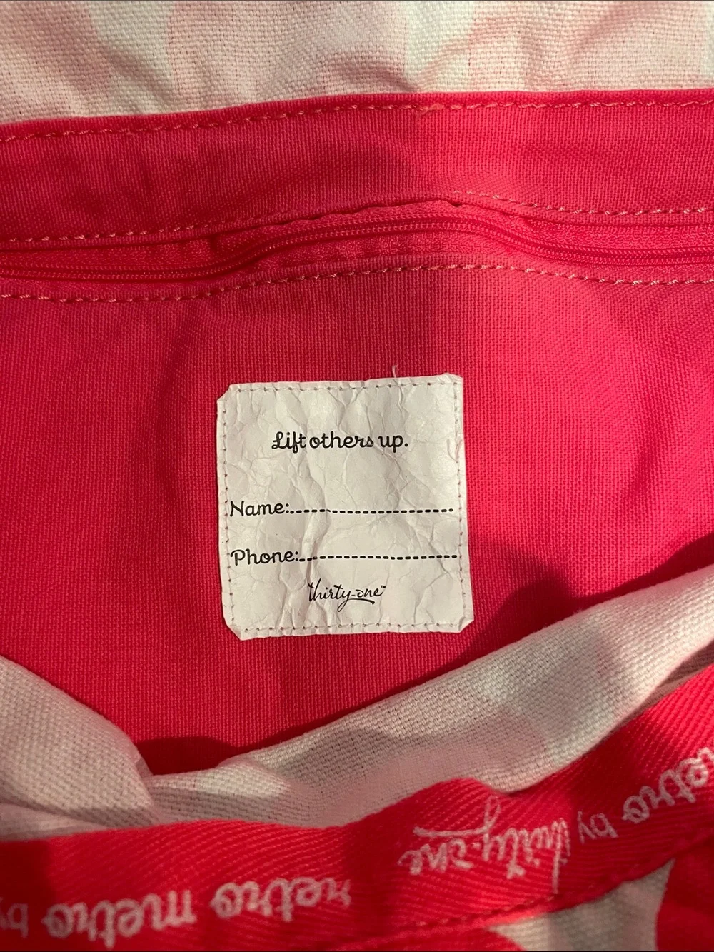 Thirty-One Retro Metro Fold Over Canvas Tote Bag